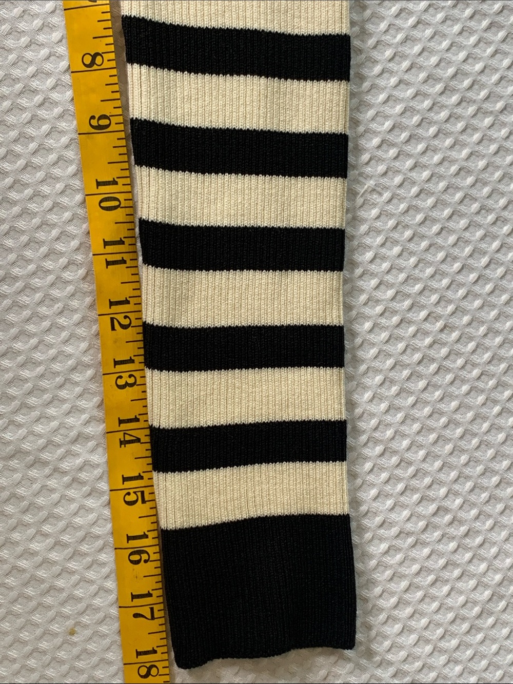 H&M Cream and Black ribbed striped button front cardigan small - Picture 8 of 9